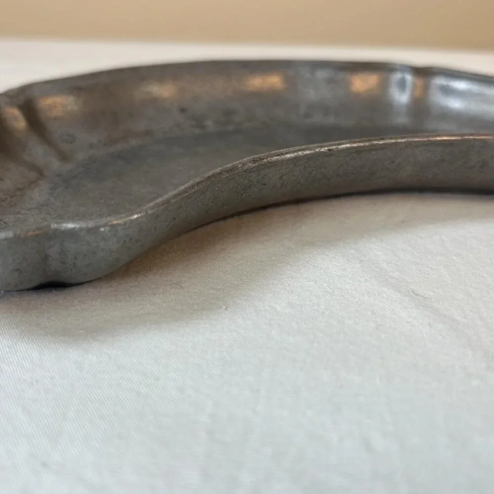 Vintage Armetale Possibly Wilton Cresent‎ shaped Relish Tray Tavern Renaissance